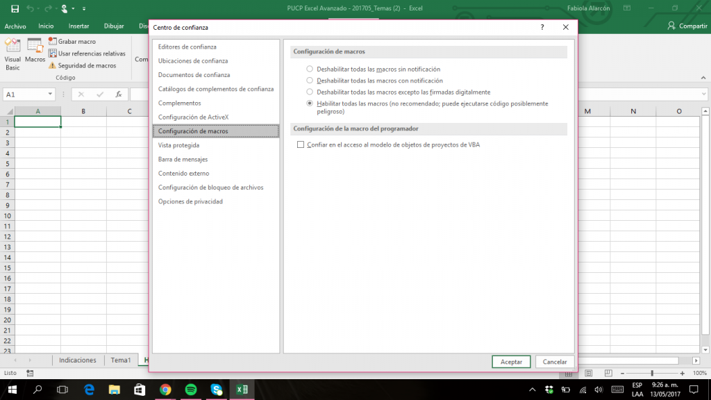 ¿cómo Activar Las Macros En Excel Excel Avanzadoemk 6949